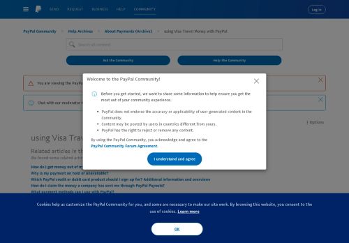 
                            11. using Visa Travel Money with PayPal - PayPal Community