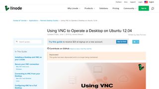 
                            8. Using VNC to Operate a Desktop on Ubuntu 12.04 - Linode