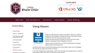 
                            2. Using VSware - Claregalway college - Coláiste Bhaile Chláir