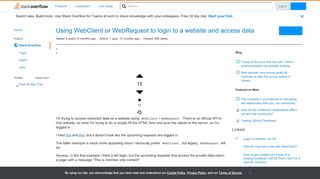 
                            11. Using WebClient or WebRequest to login to a website and access ...