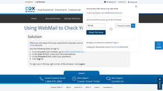 
                            3. Using WebMail to Check Your Cox Business Email