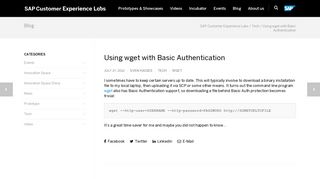 
                            9. Using wget with Basic Authentication - SAP Customer Experience Labs