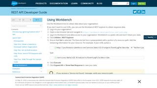 
                            4. Using Workbench | REST API Developer Guide | Salesforce ...