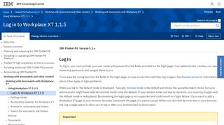 
                            2. Using Workplace XT - Log in to Workplace XT - IBM