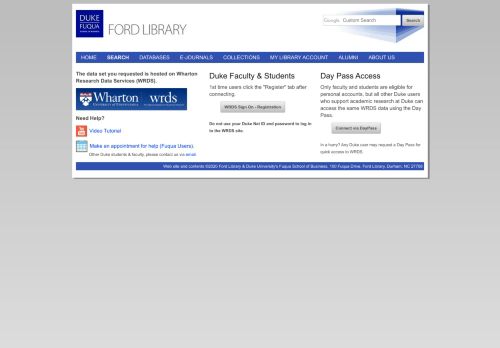 
                            11. Using WRDS at Duke - Ford Library