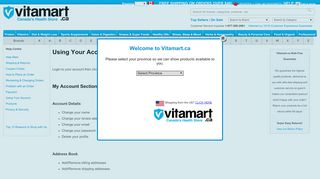 
                            2. Using Your Account - Vitamart.ca