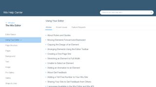 
                            7. Using Your Editor | Help Center | Wix.com
