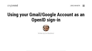 
                            12. Using your Gmail/Google Account as an OpenID sign-in