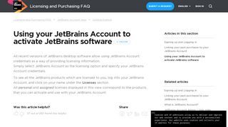 
                            3. Using your JetBrains Account to activate JetBrains software ...