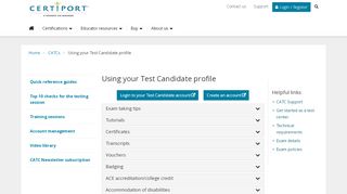 
                            6. Using your Test Candidate profile :: Certiport Authorized ...