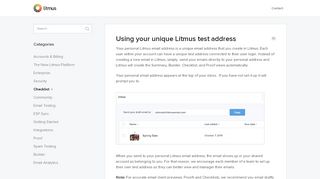 
                            13. Using your unique Litmus test address - Help – Litmus