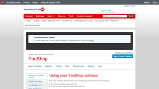 
                            4. Using your YouShop address | New Zealand Post