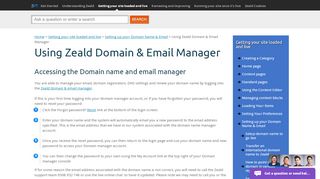 
                            8. Using Zeald Domain & Email Manager - Get Started