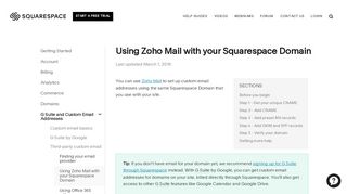 
                            7. Using Zoho Mail with your Squarespace Domain – Squarespace Help