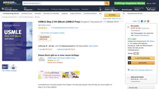 
                            7. USMLE Step 2 CK QBook (USMLE Prep): Amazon.de: Kaplan ...