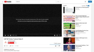 
                            8. USP NF Online Tutorial Video S - YouTube
