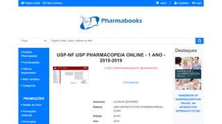 
                            13. USP-NF USP PHARMACOPEIA ONLINE - 1 ANO - 2018-2019 ...