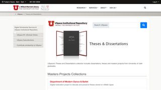 
                            7. USpace - Theses and Dissertations - Marriott Library - The ...