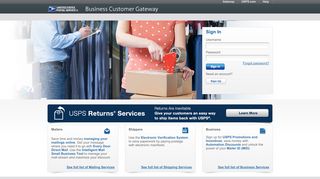 
                            6. USPS Business Customer Gateway