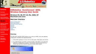 
                            12. USRobotics SureConnect ADSL Wireless Gateway User Guide