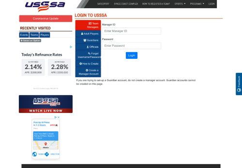 
                            8. USSSA | Login