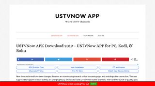 
                            8. USTVNow APK Download 2019 - USTVNow APP for PC, Kodi ...