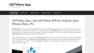 
                            9. USTVNow App | Get USTVNow APK for Android, Kodi, iPhone, Roku ...