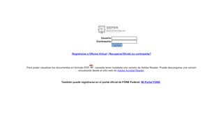 
                            7. Usuario: Contraseña: Registrarse a Oficina Virtual | Recuperar/Olvidó ...