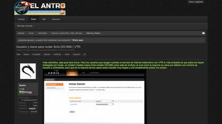 
                            8. Usuario y clave para router Arris DG1660 | VTR | ElAntro