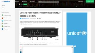 
                            5. Usuario y contraseña modem cisco dpc3825 acceso al mode... en ...