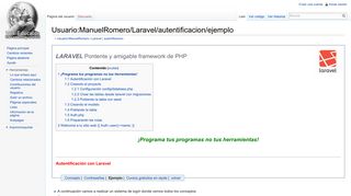 
                            3. Usuario:ManuelRomero/Laravel/autentificacion/ejemplo - WikiEducator