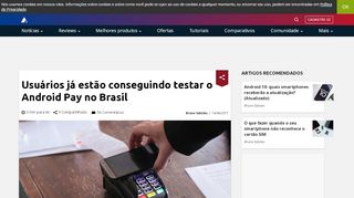 
                            7. Usuários já estão conseguindo testar o Android Pay no Brasil ...