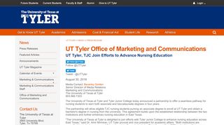 
                            8. UT Tyler | Tyler Junior College | Nursing Partnership
