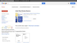 
                            6. Utah Real Estate Basics - Google Books-Ergebnisseite