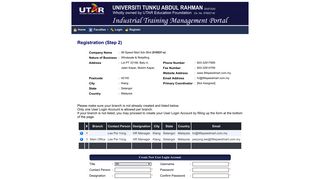 
                            8. UTAR Industrial Training Management Portal : Registration  ...