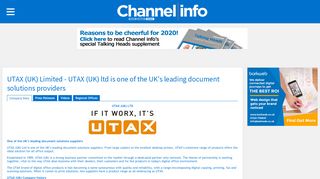 
                            12. UTAX (UK) Limited - Channel Info