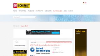 
                            13. UTC Fire & Security Deutschland GmbH - Firmenprofil | GIT ...