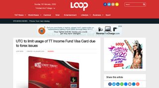 
                            5. UTC to limit usage of TT Income Fund Visa Card due to forex issues ...