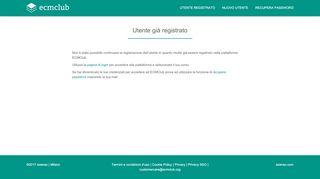 
                            3. Utente già registrato - ECMCLUB