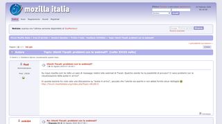 
                            8. Utenti Tiscali: problemi con la webmail? - Forum Mozilla Italia