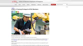 
                            12. UTES Portal - UTAP: A Training Privilege for NTUC Members - NTWU