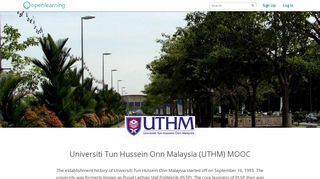
                            8. UTHM MOOC - OpenLearning