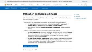 
                            3. Utilisation du Bureau à distance - Microsoft Support