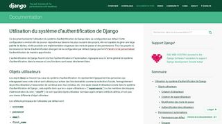 
                            3. Utilisation du système d'authentification de Django | Documentation ...