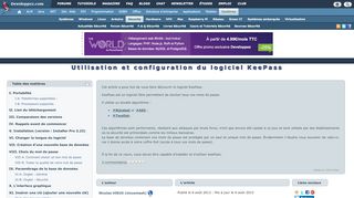 
                            12. Utilisation et configuration du logiciel KeePass - Via developpez.com