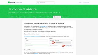 
                            4. Utiliser le SSO (Single Sign-on) pour se connecter à iAdvize – Centre ...