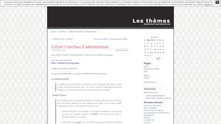 
                            4. Utiliser l'interface d'administration - Les thèmes - unBlog.fr