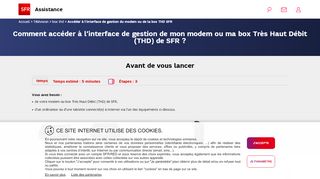 
                            10. Utiliser l'interface de gestion du modem ou de la box THD SFR