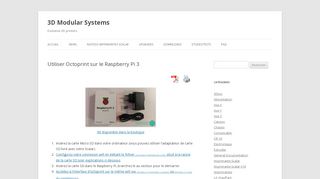 
                            3. Utiliser Octoprint sur le Raspberry Pi 3 - 3D Modular Systems