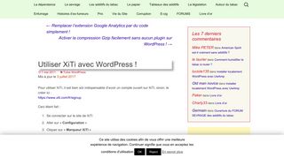 
                            12. Utiliser XiTi avec WordPress ! | Les additifs du tabac et du papier à ...